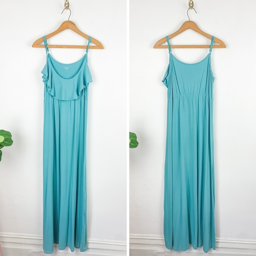 Garnet Hill Teal Maxi Dress